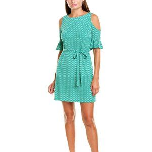DONNA MORGAN COLD-SHOULDER SHIFT DRESS